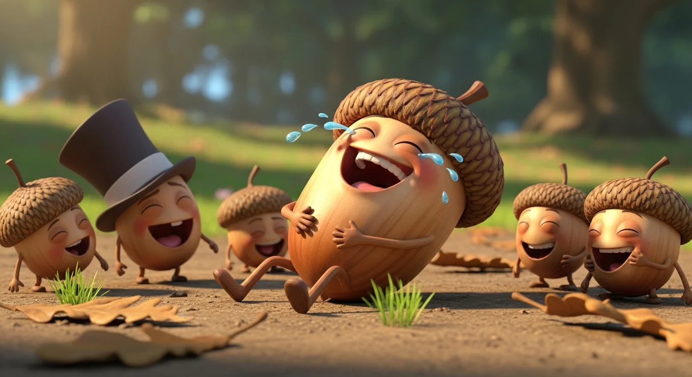 Caption-Ready Acorn Jokes 📱