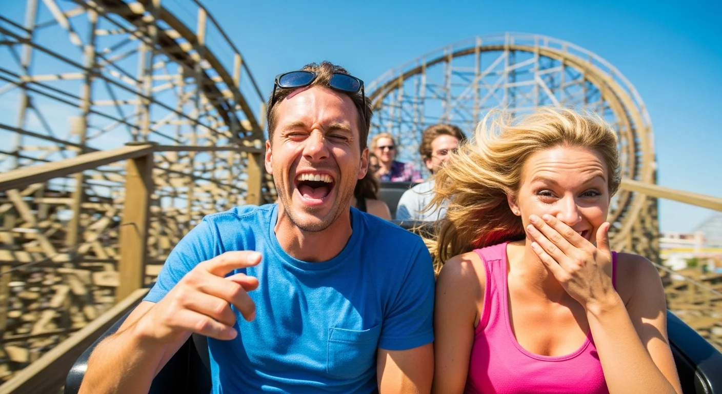 Caption-Ready Roller Coaster Jokes 📱