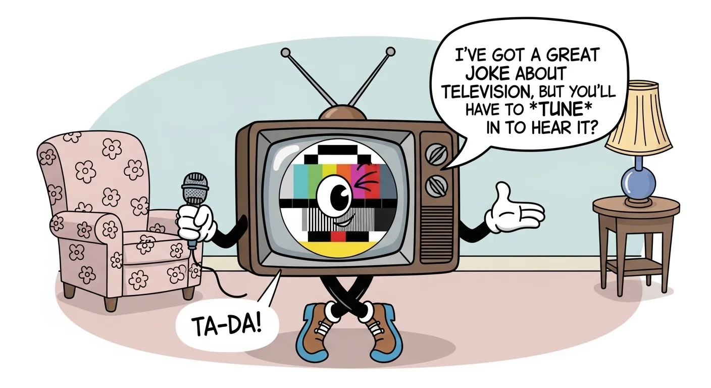 Clever Wordplay Television Jokes 🧠📺