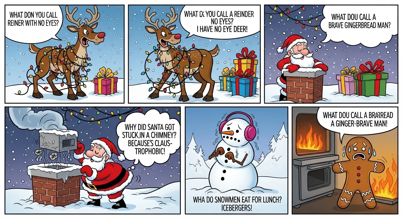 Kids-Friendly Cartoon Christmas Jokes 🧸🎄