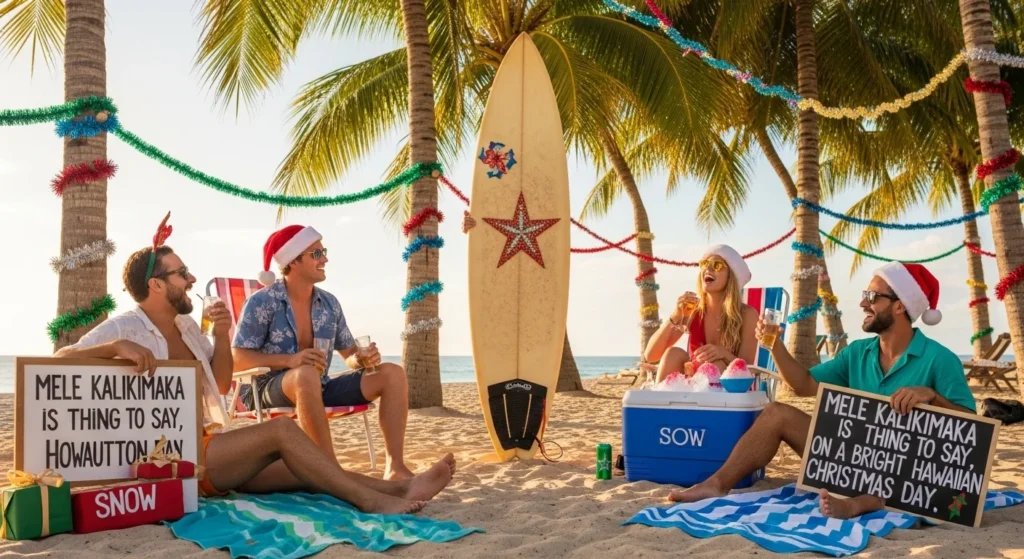 christmas beach puns