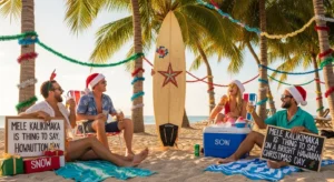 christmas beach puns
